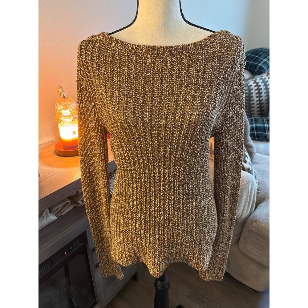 Lauren Jeans‎ Co. Ralph Lauren women's sweater medium cotton brown